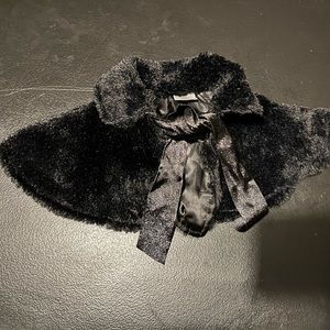 Black Toddler Faux Fur Cape